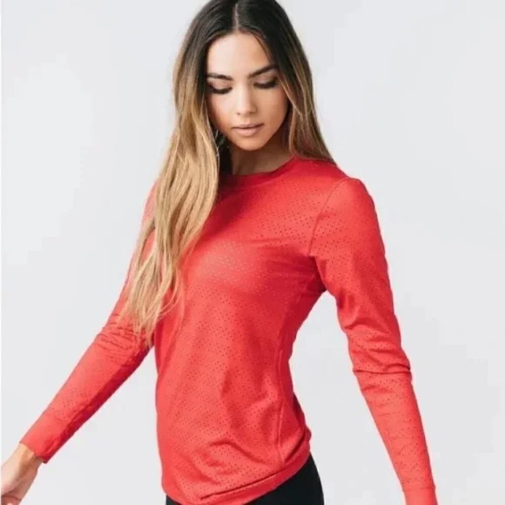 ZYIA Active Women's Chill Long Sleeve Top- Perforated Long Sleeve Active Top